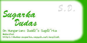 sugarka dudas business card